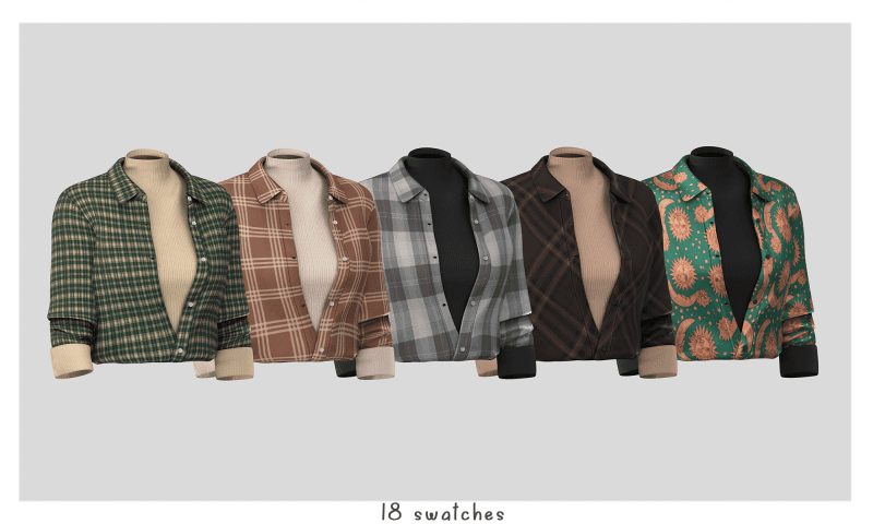 Галерея мода Рубашка Layered Shirt #1